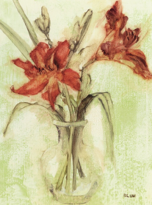 Cheri Blum Vase of Day Lilies I